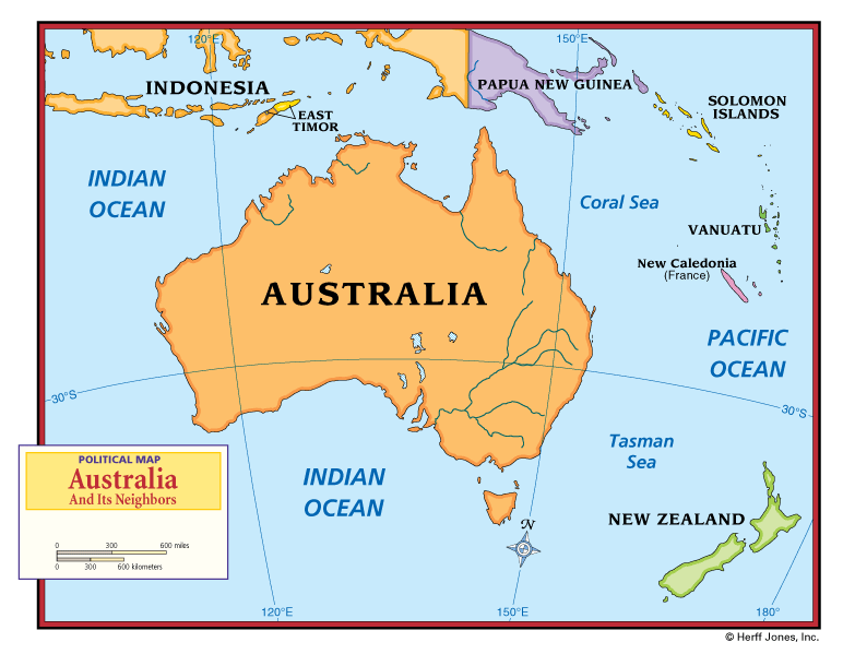 Political Map Australia