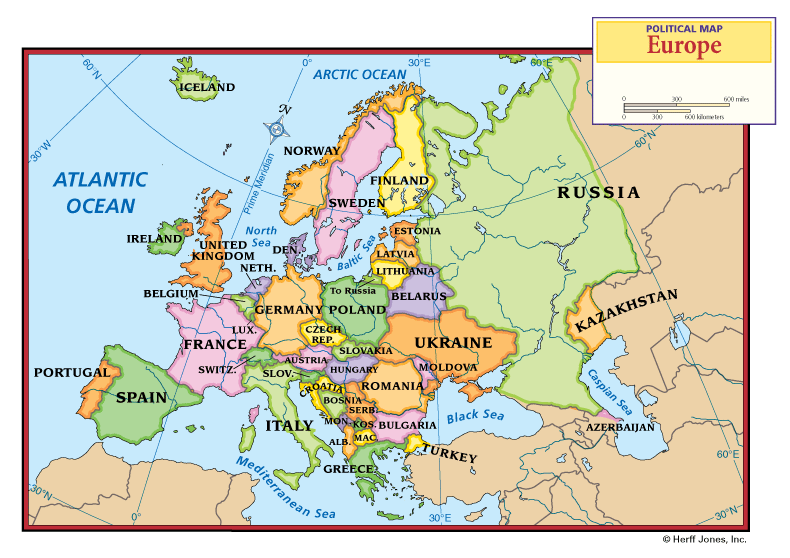 Political Map Europe